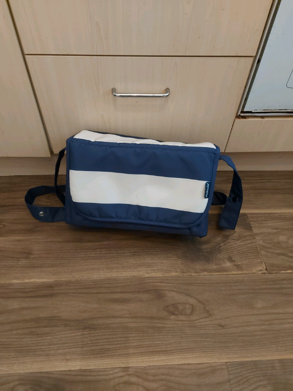 my babiie blue stripe changing bag